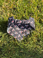 Black, Terrier Patterned Dog Bandana - Elastic Strap