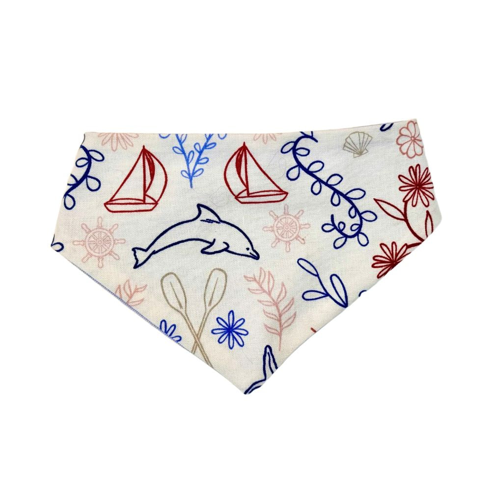 White&Blue Ocean Dog Bandana