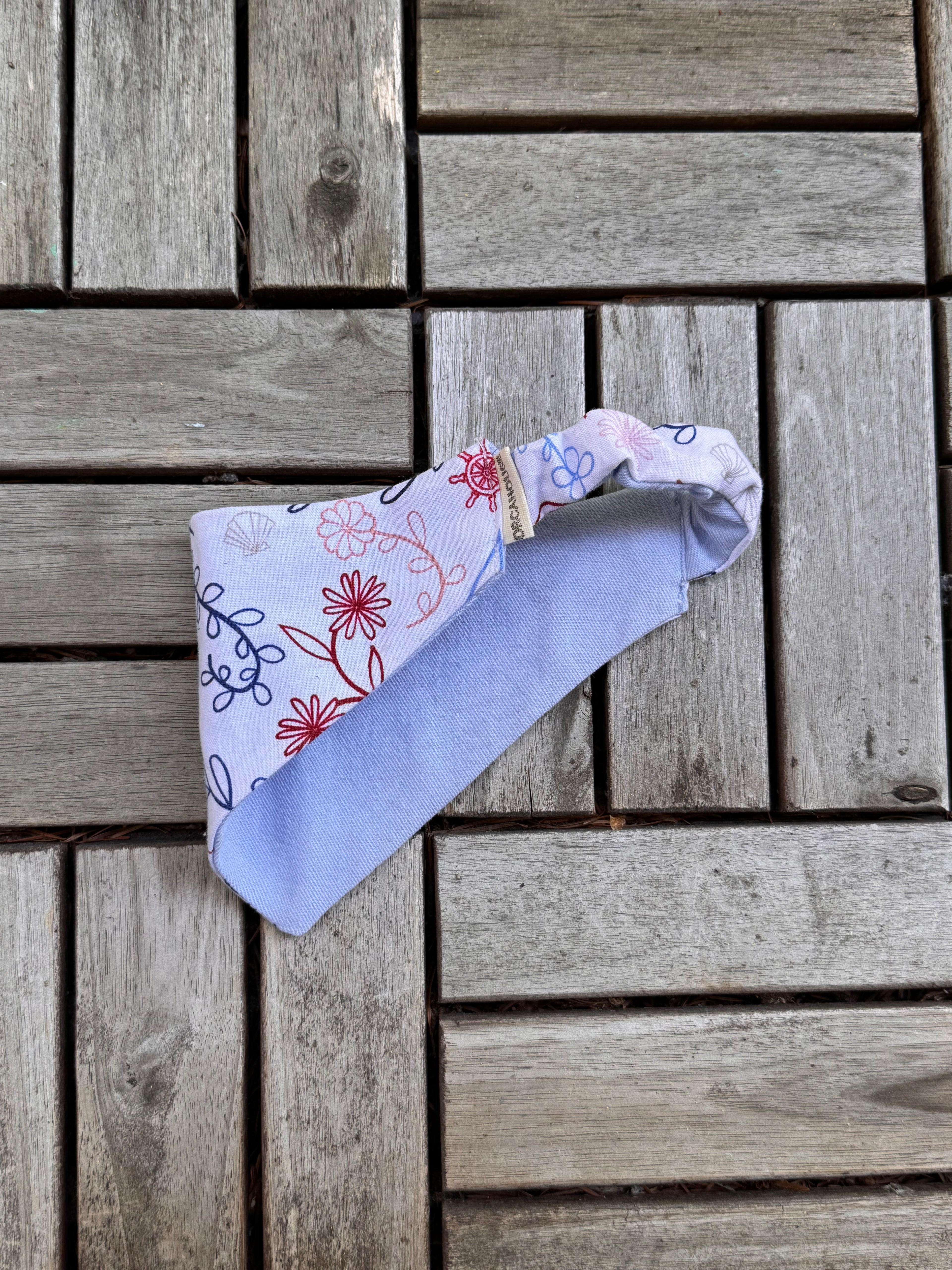 White&Blue Ocean Dog Bandana
