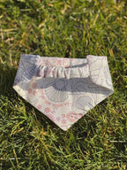 Ivory Ocean-themed, Seaside Dog Bandana - Elastic Strap