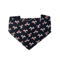 Black, Terrier Patterned Dog Bandana - Elastic Strap