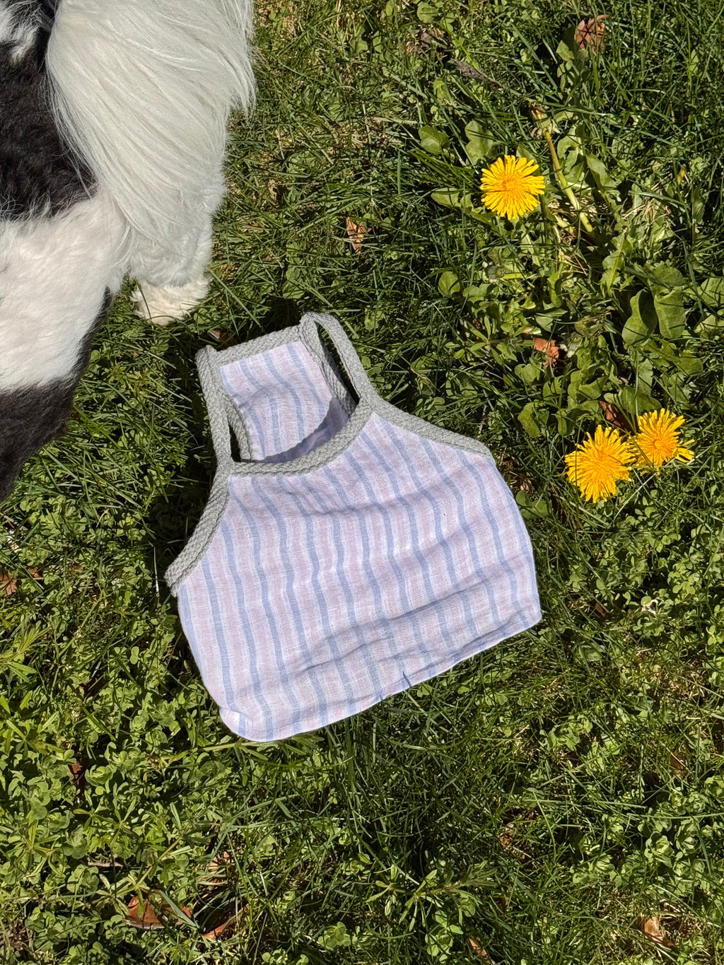 Sleeveless Summer Linen Stripe Crop-top