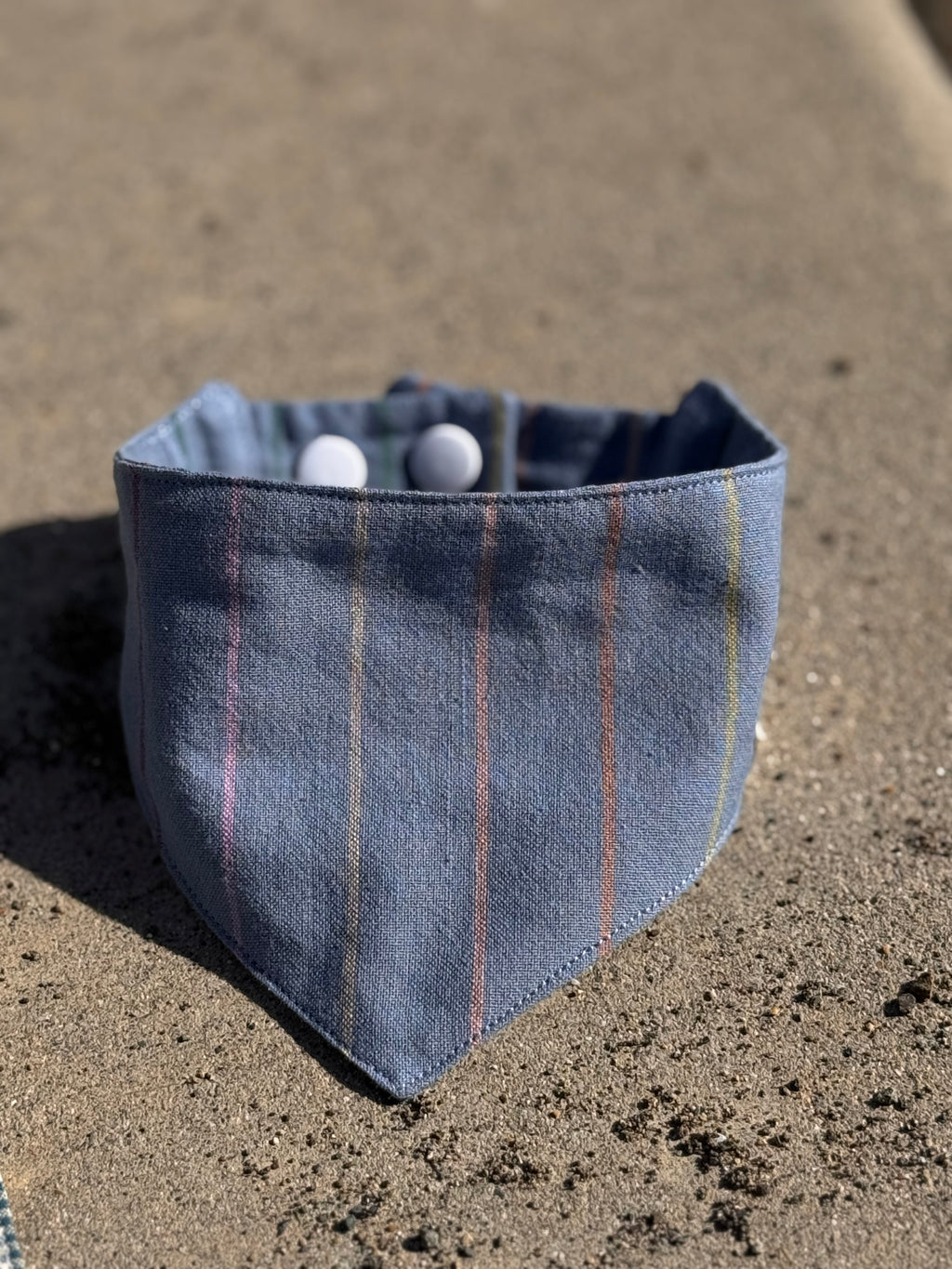Skinny Stripe Bandana – Adjustable Button Closure