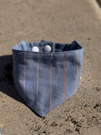 Skinny Stripe Bandana – Adjustable Button Closure
