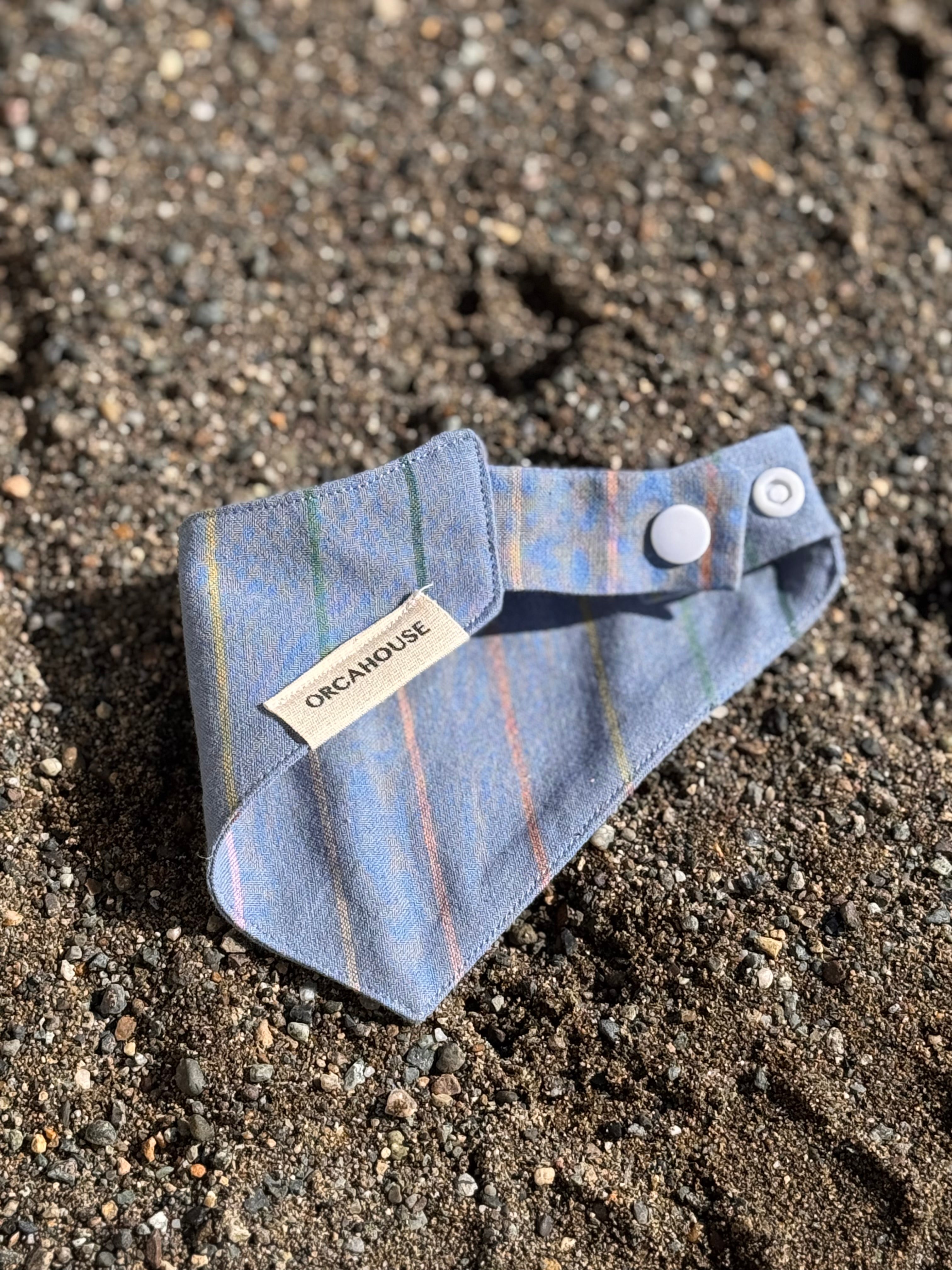 Skinny Stripe Bandana – Adjustable Button Closure