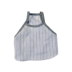 Sleeveless Summer Linen Stripe Crop-top